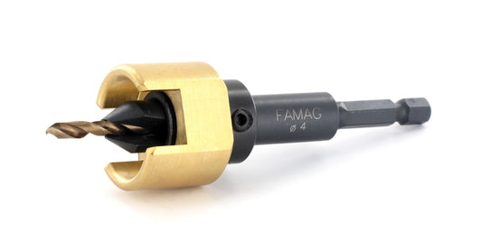 FAMAG Drill countersink set 4 mm with depth stop (for construction of terrace), 3577040