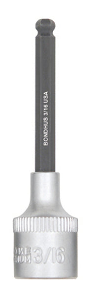 BONDHUS 3/16" ProHold BallEnd InHex Bit & 3/8" Socket, 43410