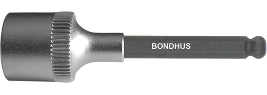 BONDHUS 7/32" 2" (50mm) ProHold BallEnd InHex Bit & 3/8" Socket, 43411