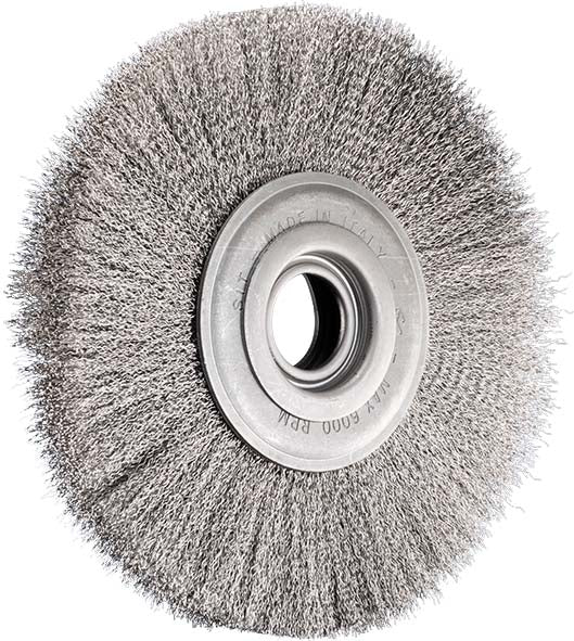 SITBRUSH 6253 250mm Bench Grinder Wheel Steel Crimped 0.5 Wire Brush, 0083