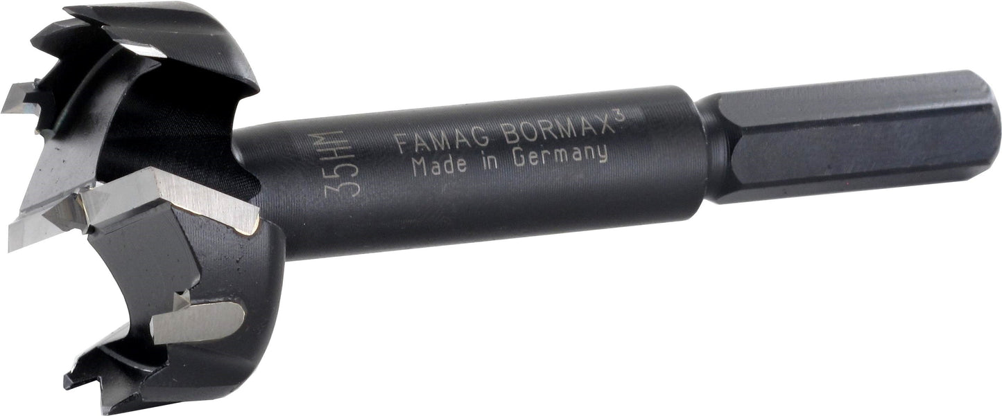 FAMAG 22mm Bormax 3 Carbide Tipped TCT Forstner Bit, 1663022