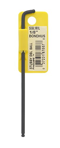 BONDHUS SDBL1/8XL Stubby Double BallEnd Hex Key 1/8", 67007