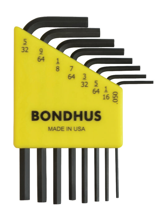 BONDHUS HLX8S Hex Key 8pcs Imperial Set 0.050"-5/32", 12232