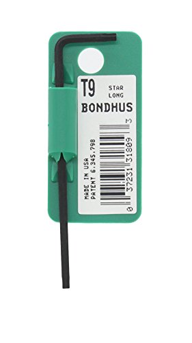 BONDHUS T9 Torx Key TX9, 31809