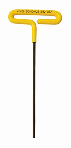 BONDHUS 5/32" T-Handle Hex Cushion Grip 6", 46409