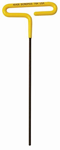 BONDHUS 7/64" T-Handle Hex Cushion Grip 6", 46406