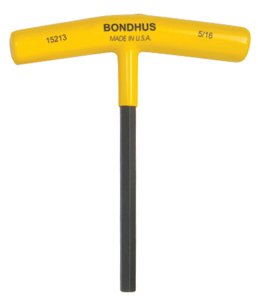 BONDHUS 5/16" T-Handle 6" Hex Driver, 15213