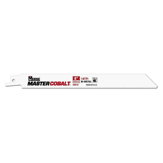 MORSE HD LINE RECIP Thin Bi-Metal 8" - 0.035-18 TPI - 50 Pack, RB818T50