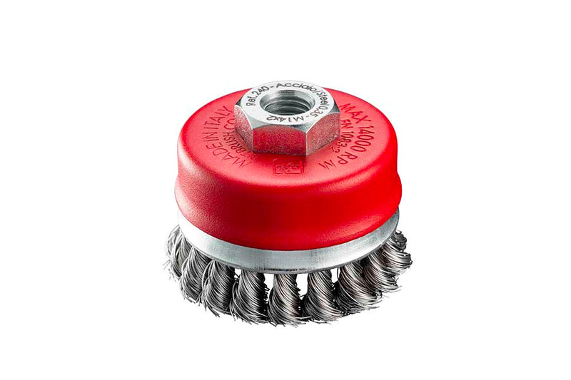 SITBRUSH TU71 70mm Twist Knot 0.35 Cup Brush For Angle Grinder M14, 0240