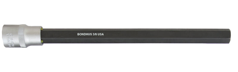 BONDHUS 9/16" 6" (150mm) ProHold Hex InHex Bit & 3/8" Socket, 43617