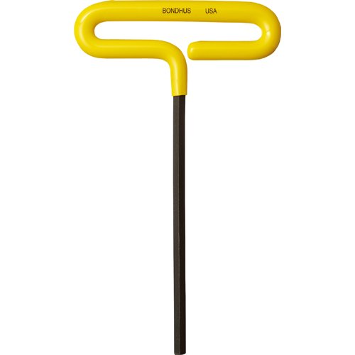 BONDHUS 5/16" T-Handle Hex Cushion Grip 9", 46513