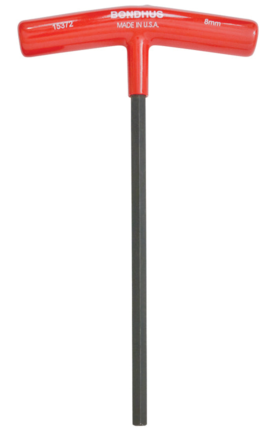 BONDHUS 8mm T-Handle 9" Hex Driver, 15372