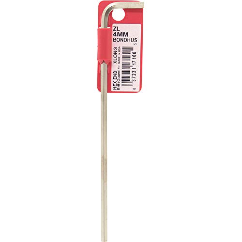 BONDHUS HL4.0LB BriteGuard Hex Key 4mm, 17160