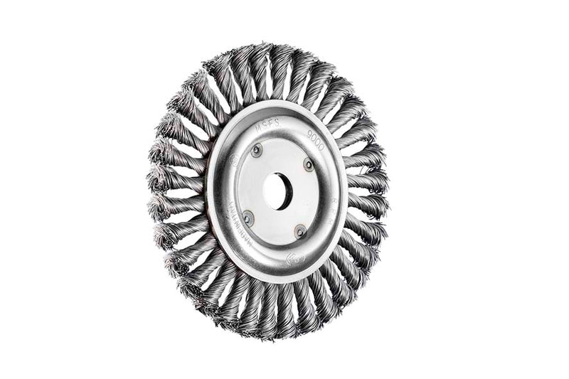 SITBRUSH U5180 180mm Twist Knot Wheel Brush 0.5 Steel Wire For Angle Grinder 7/8", 0519