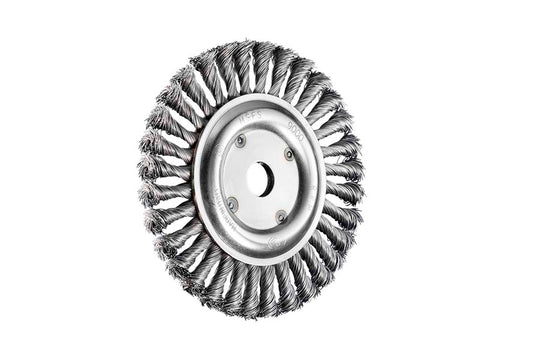 SITBRUSH U5180 180mm Twist Knot Wheel Brush 0.5 Steel Wire For Angle Grinder 7/8", 0519