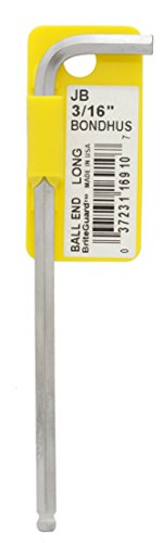 BONDHUS BL3/16B BriteGuard BallEnd Hex Key 3/16", 16910