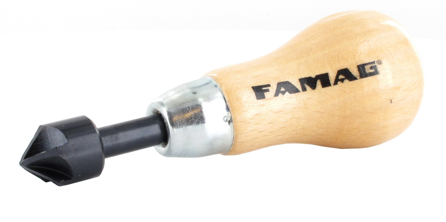FAMAG Countersink with wooden handle, 12 mm, 3533112 (DISCONTINUED ITEM LIMITED STOCK)