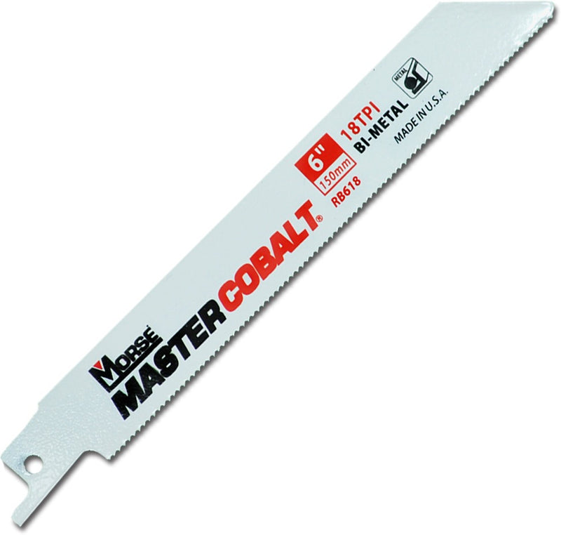 MORSE HD LINE RECIP Thin Bi-Metal 6" -0.035-18 TPI - 5 Pack, RB618T05