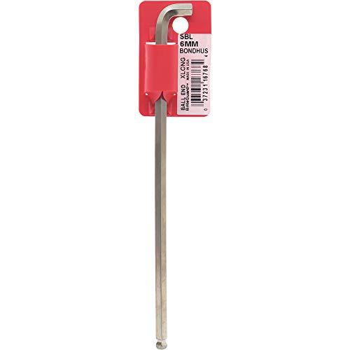 BONDHUS SBL6B BriteGuard Stubby BallEnd Hex Key 6mm, 16768