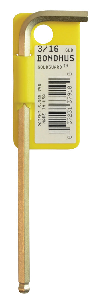 BONDHUS BL3/32G Gold BallEnd Hex Key 3/32", 37905