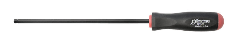 BONDHUS BS8L Ball Driver Hex Screwdriver 8mm, 10772