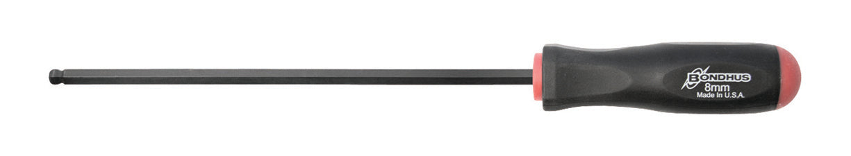 BONDHUS BS8L Ball Driver Hex Screwdriver 8mm, 10772