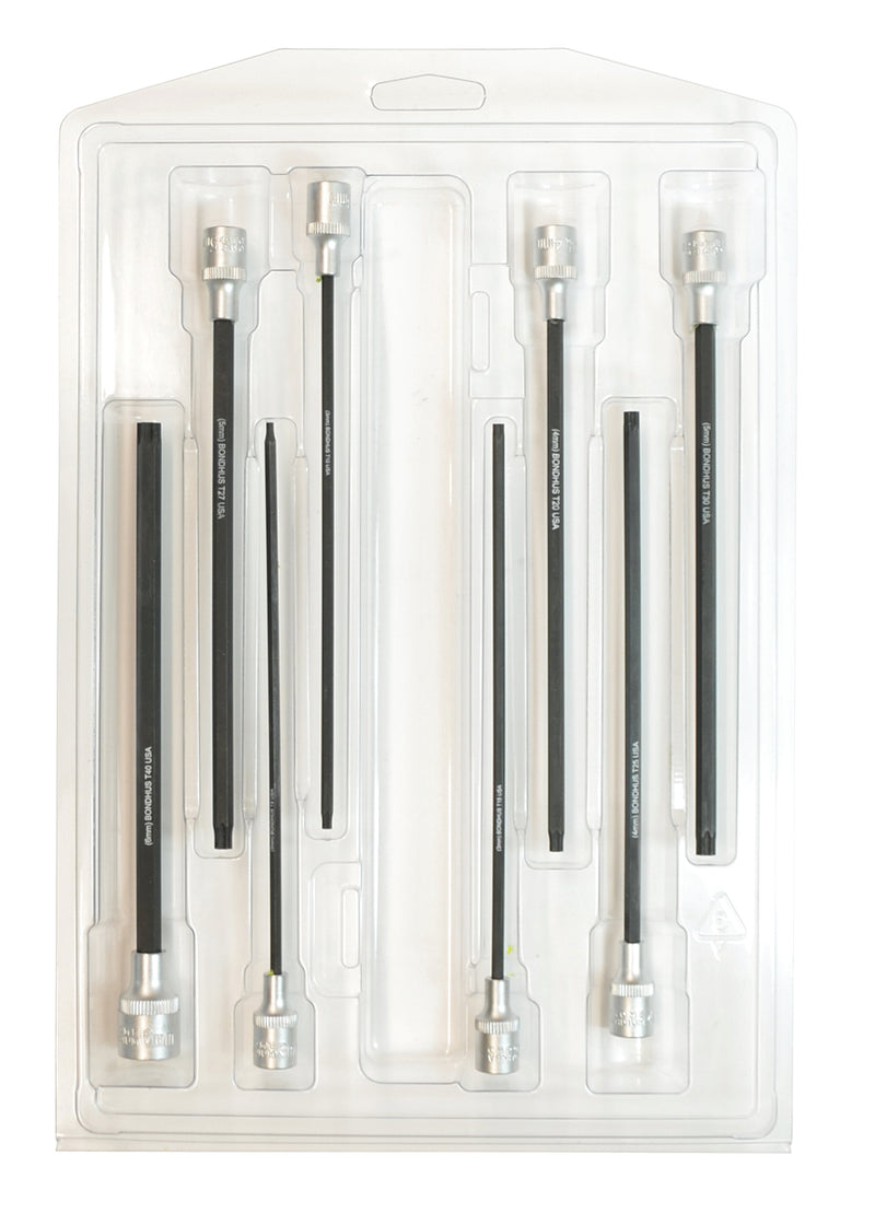 BONDHUS PHTX8/S-6 Torx ProHold InHex Bits & Sockets 8pcs Torx Set TX8-TX40, 44632