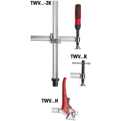 BESSEY TWV16-20-15-2K Clamping element for welding tables with variable throat depth TW 200/150 (2C plastic handle), BE105718
