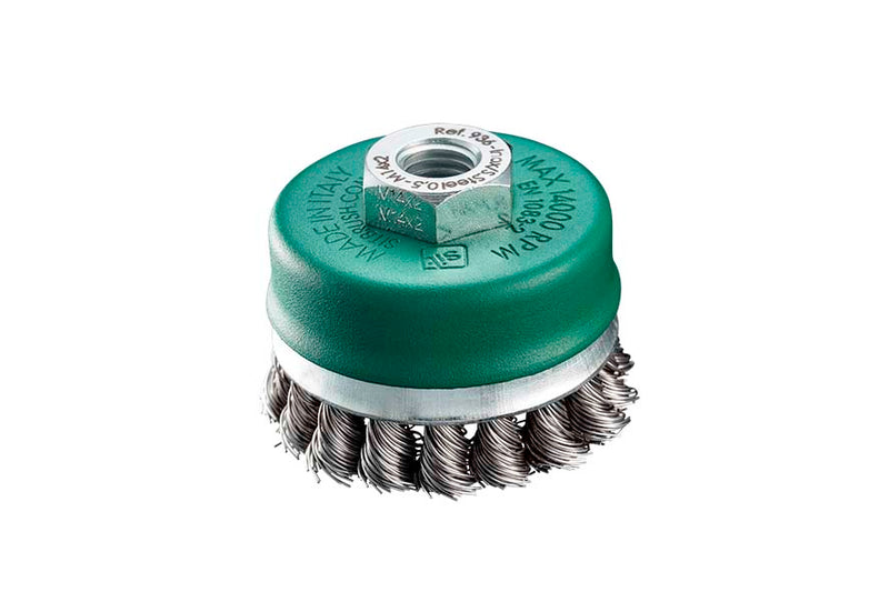 SITBRUSH TU71 70mm Stainless Steel Twist Knot 0.5 Cup Brush For Angle Grinder M14, 0935