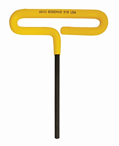 BONDHUS 5/16" T-Handle Hex Cushion Grip 6", 46413