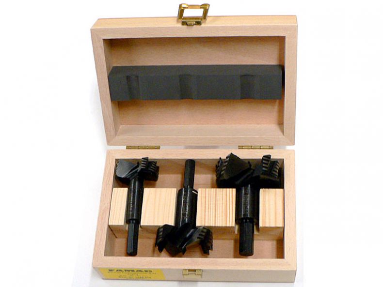 FAMAG 3pcs Bormax 2.0 Forstner Bit set 40,50,60 mm in wooden box, 1622530