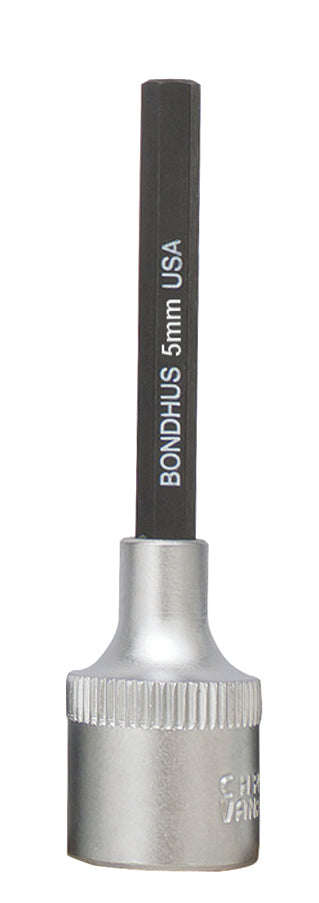 BONDHUS 5mm 2" (50mm) ProHold InHex Bit 3/8" Socket, 43264