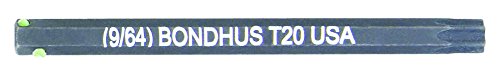 BONDHUS T20 Torx ProHold InHex 2"Socket Bit, TX20, 32020