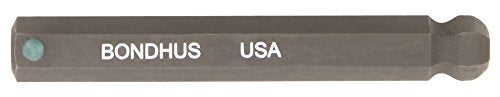 BONDHUS 3/8" BallEnd ProHold InHex 2" Socket Bit, 31414