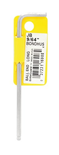 BONDHUS BL9/64B BriteGuard BallEnd Hex Key 9/64", 16908