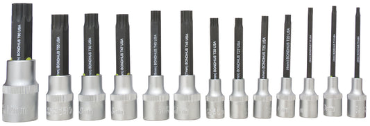 BONDHUS PHTX13/S-2 Torx ProHold InHex Bits & Socket 13pcs Torx Set TX8-TX60 , 44037