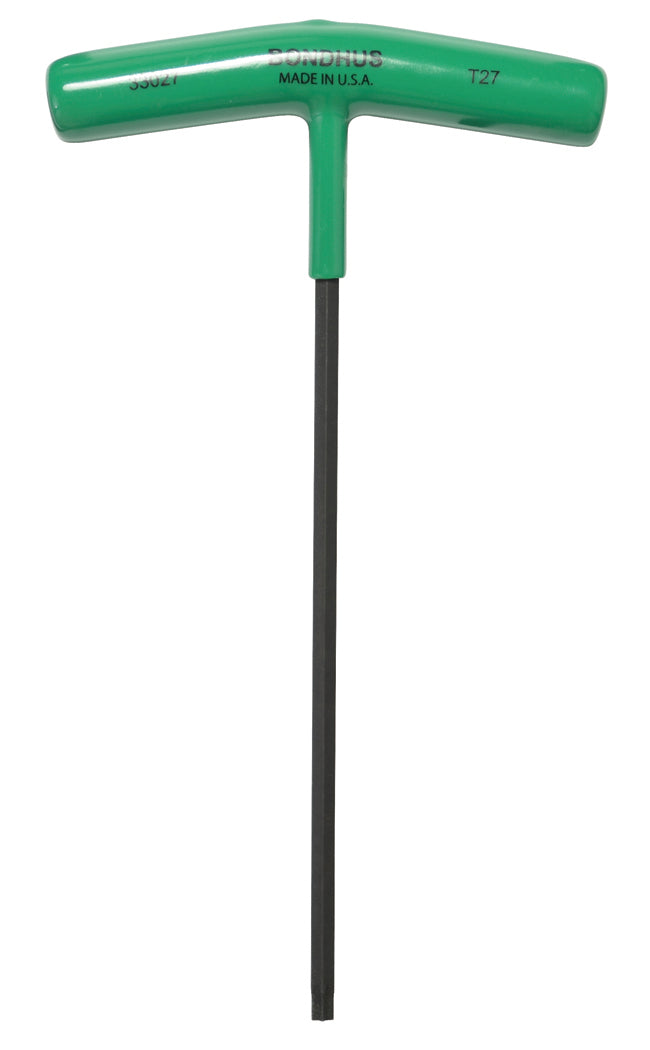 BONDHUS T27 T-Handle Torx Hex Driver TX27, 33027