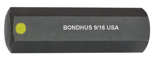 BONDHUS 9/16" ProHold InHex Socket Bit, 33217