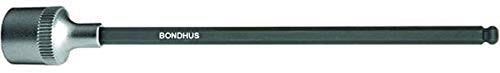BONDHUS 8mm 6" (150mm) ProHold BallEnd InHex Bit & 3/8" Socket, 43872