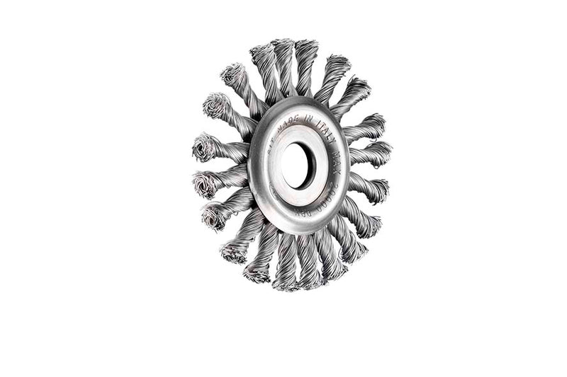 SITBRUSH U125 125mm Twist Knot Wheel Brush 0.5 Steel Wire For Angle Grinder 7/8", 0507