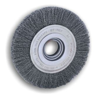 SITBRUSH 6183 180mm Bench Grinder Wheel Steel Crimped 0.35 Wire Brush, 0071