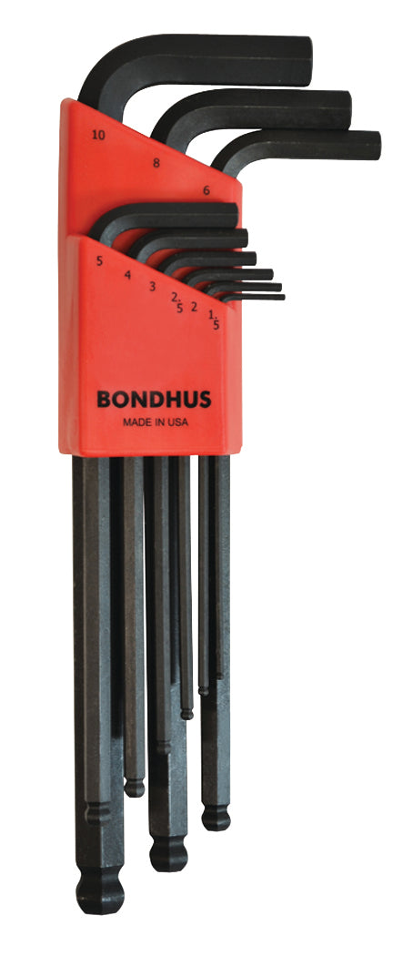 BONDHUS BLX9M BallEnd Hex Key 9pcs Set 1.5mm-10mm 10999