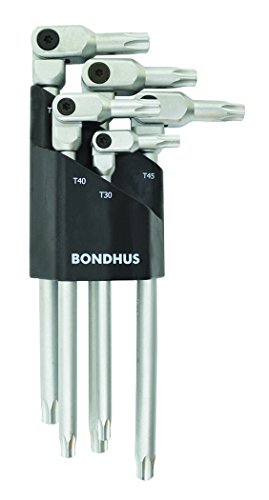 BONDHUS Hexpro Torx Set 5pcs T30-T50 Case, 00039