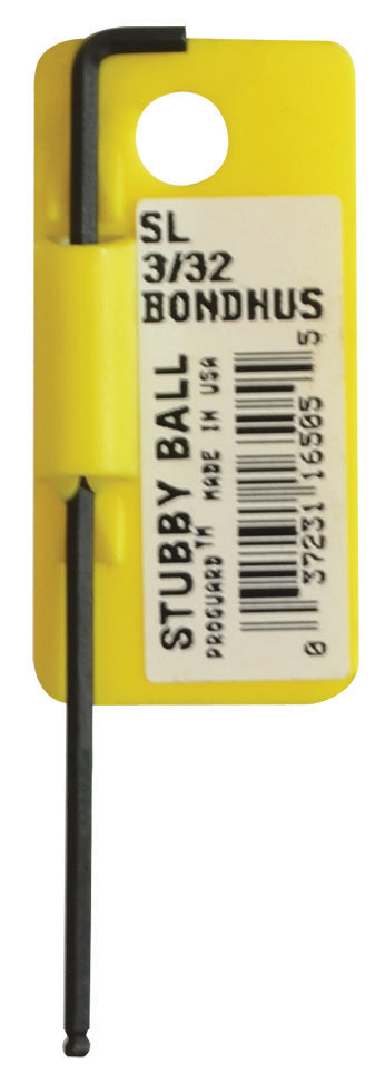 BONDHUS SBL3/32 Stubby BallEnd Hex Key 3/32", 16505