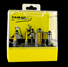 FAMAG 8-piece Router Bit combi set of FAMAG best sellers with shank 8 mm