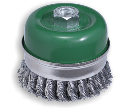 SITBRUSH TU101 95mm Stainless Steel Twist Knot 0.5 Cup Brush For Angle Grinder M14, 0937