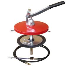 FLUID POWER  12.5Kg High Pressure Manual Grease Bucket Pump 1.7m Hose Assembly & Fixing Plate, 551172