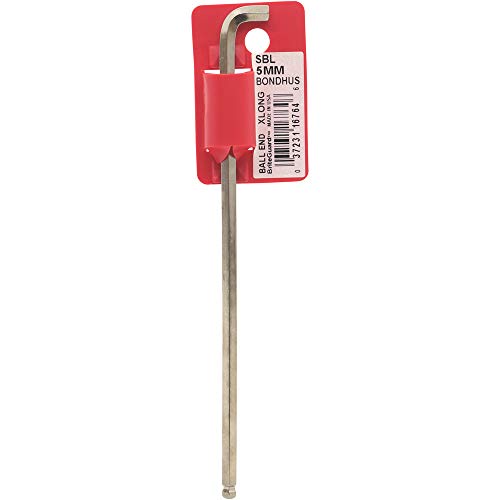 BONDHUS SBL5.0B BriteGuard Stubby BallEnd Hex Key 5mm, 16764