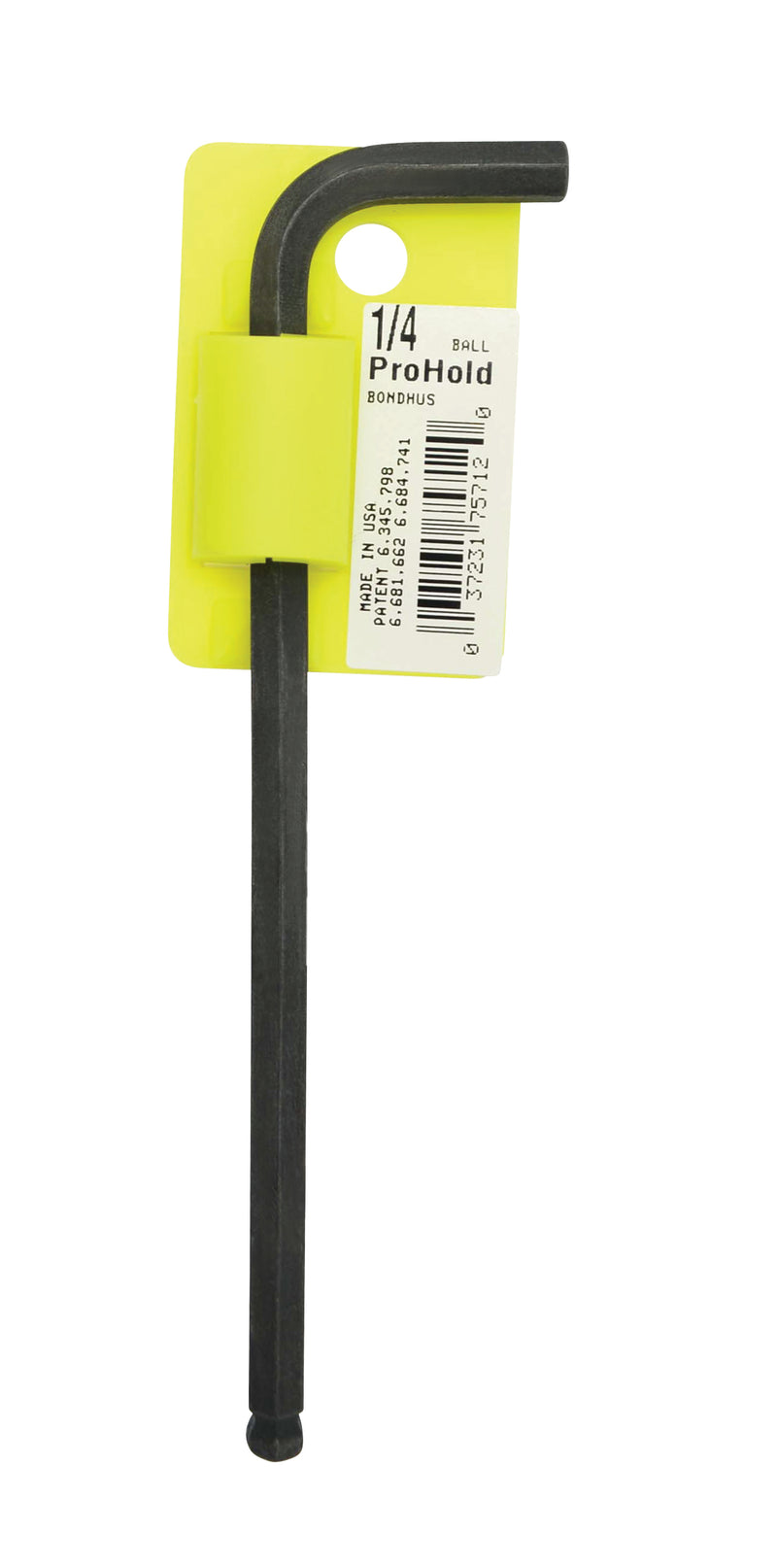 BONDHUS PBL1/4 Prohold BallEnd Hex Key 1/4", 75712