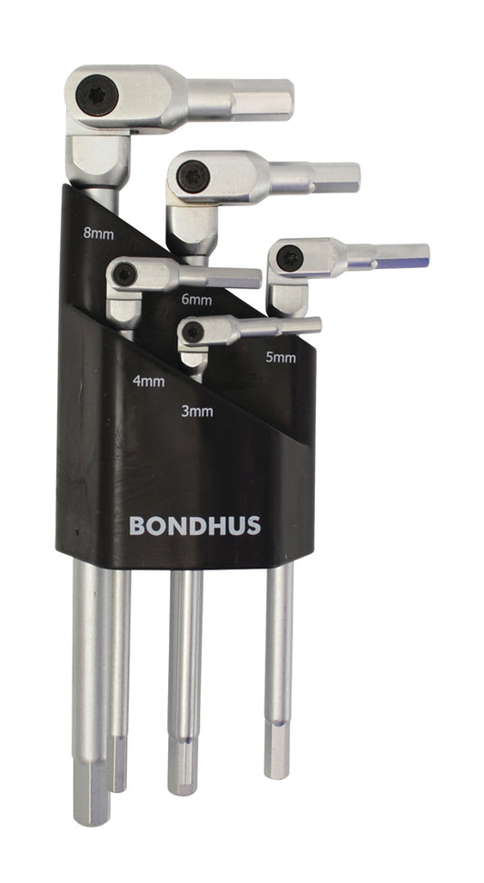 BONDHUS Hexpro Torx Set 5pcs 3-8mm Case, 00025